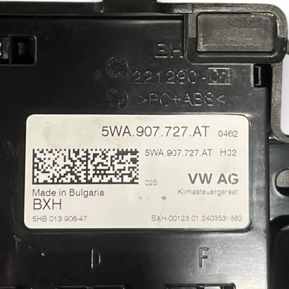 Klimatska naprava Cupra Formentor (2020 -) koda: 5WA907727AT