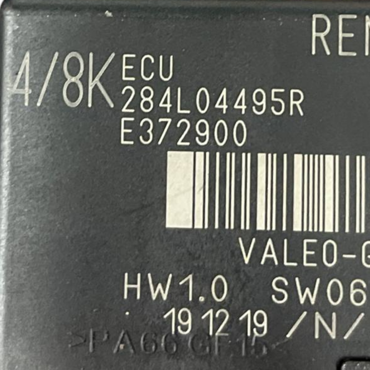 Renault Clio V Parksensoren Steuereinheit (2019 -) Kabeljau: 284L04495R