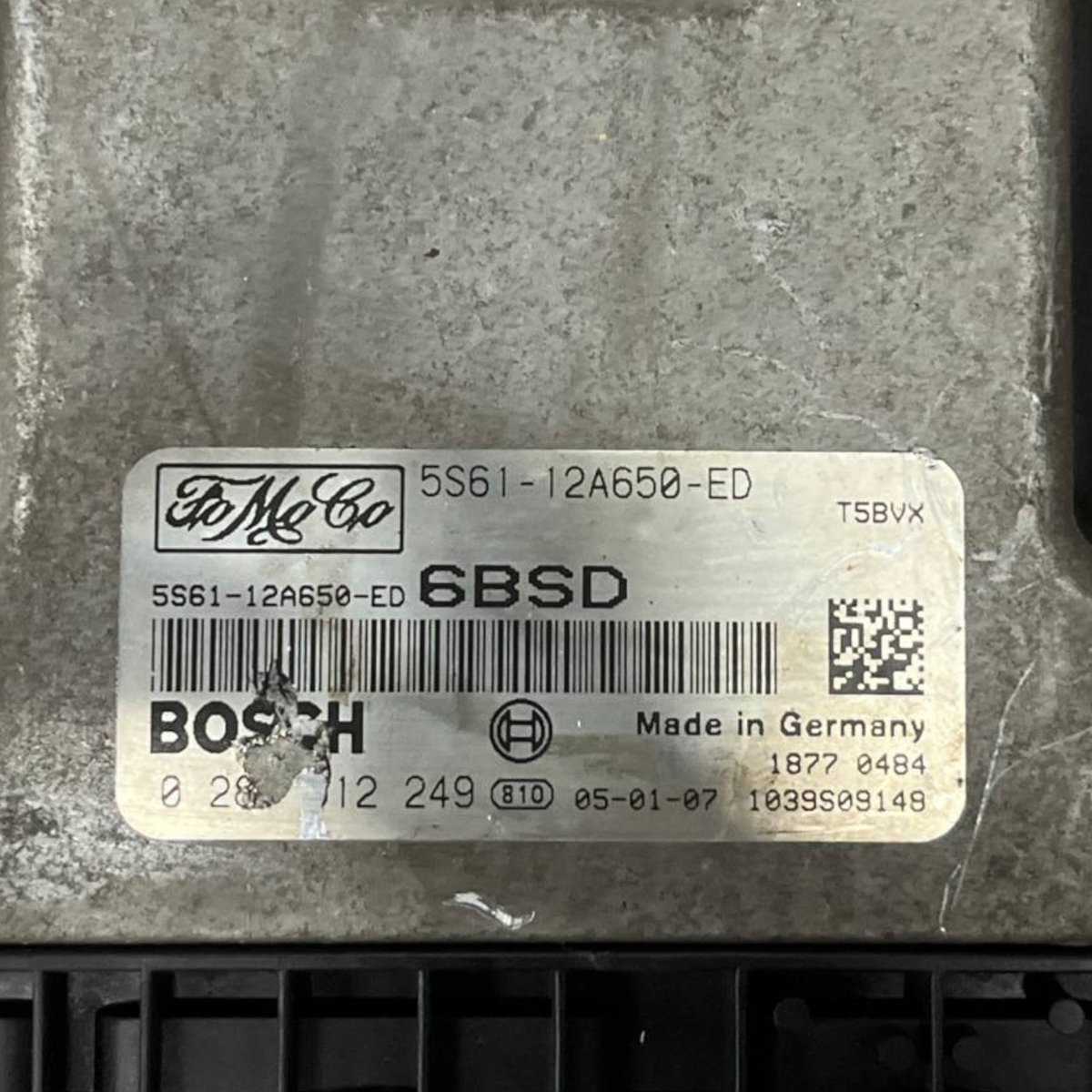 Unité de contrôle de l'ECU pour Ford Fiesta V 1.6 Diesel (2002 à 2007) COD: 5S61-12A650-ED