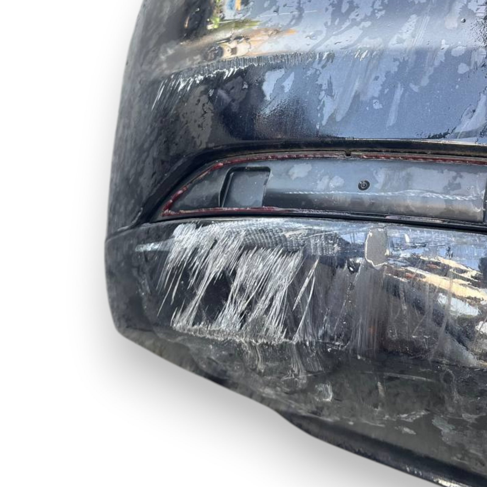 Volkswagen Polo v 6r Bumper traseiro preto (2009 a 2017)