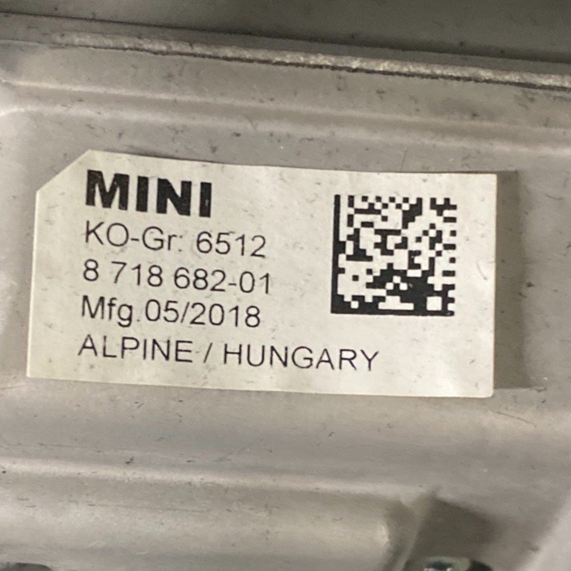 Prikaz / avtoradio mini cooper f56 Koda: 8718682-01 (2014-) 