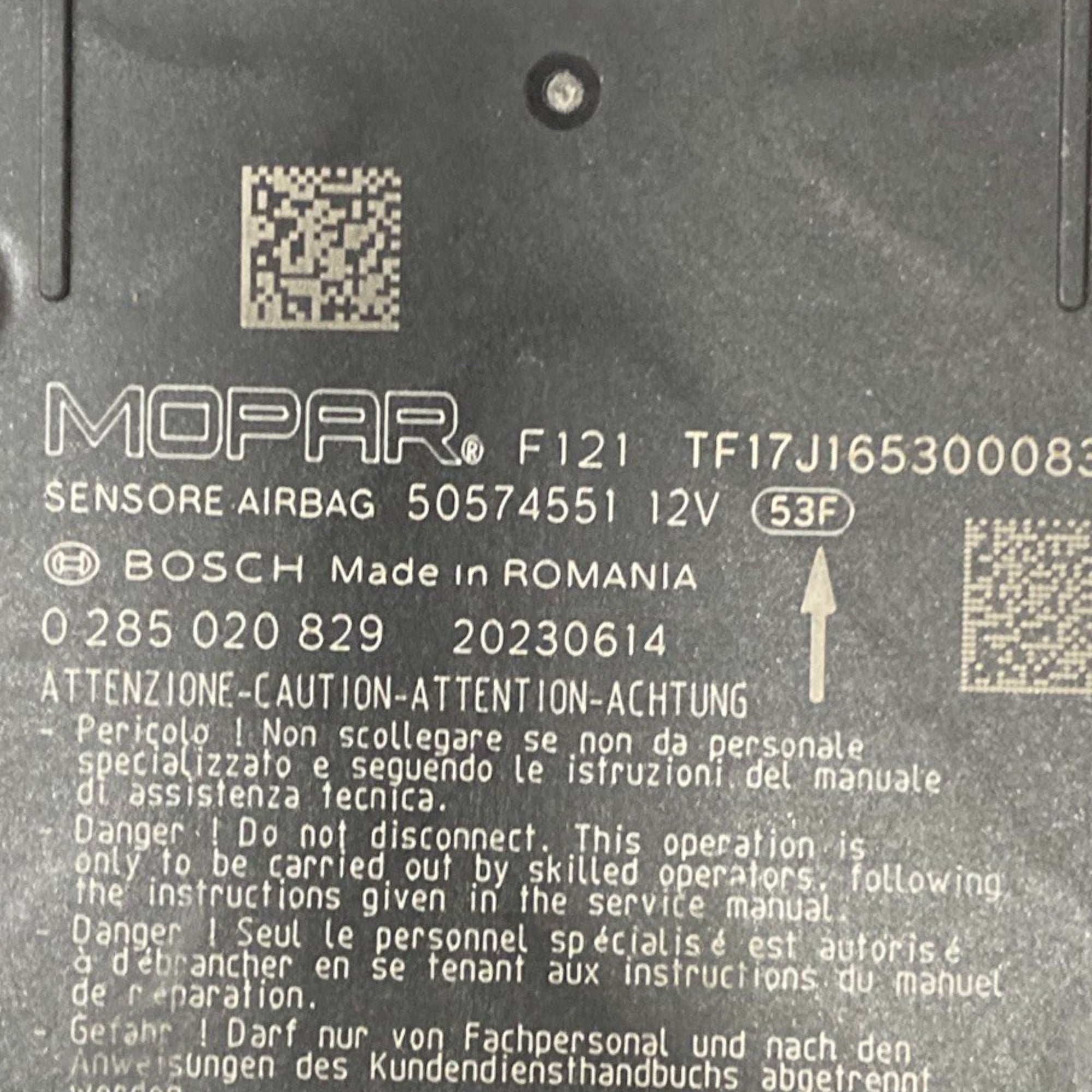 Središnja enota airbag alfa romeo tonale Koda: 50574551 (2022-) 