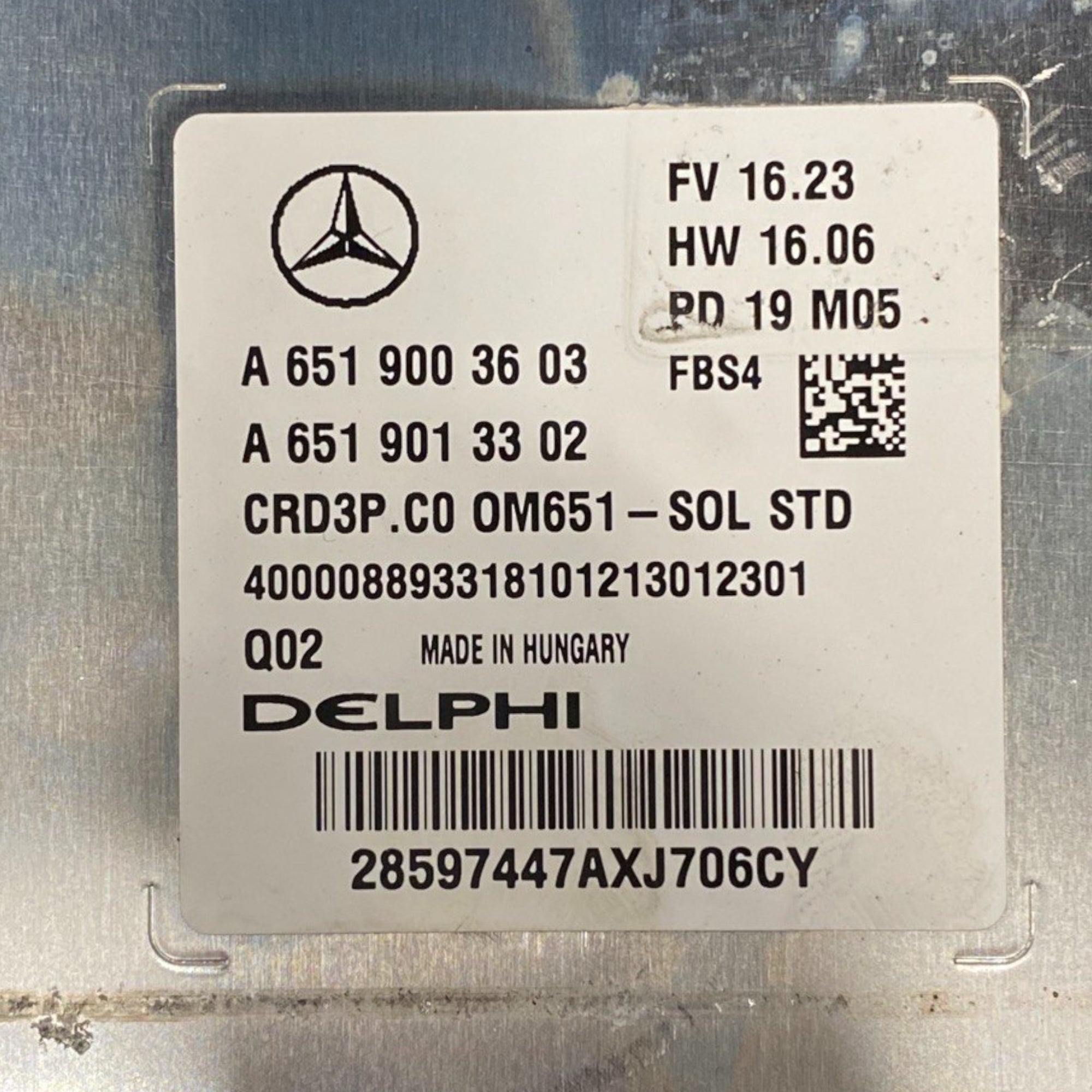 Централно управление на ECU двигателя mercedes-benz sprinter 2.2 дизел Код: a6519003603 (2018-) 