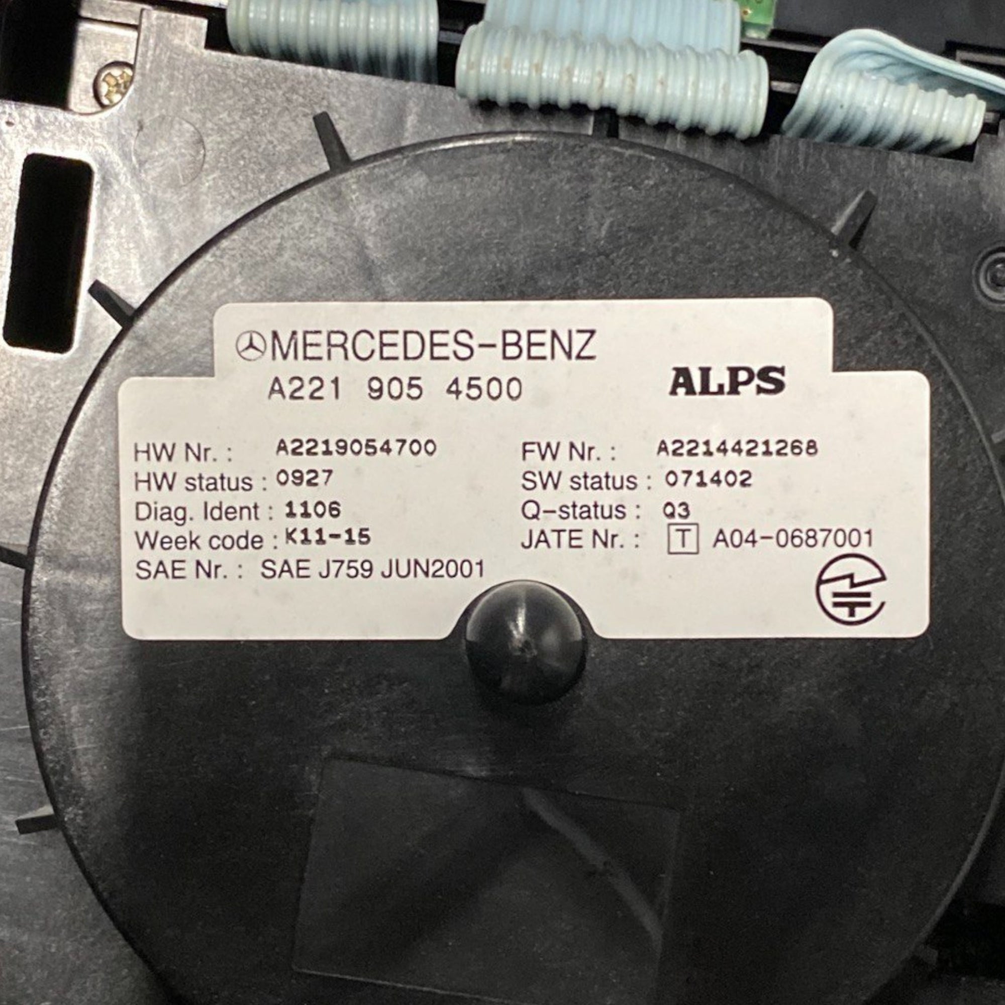 Knop voor autoradio + bekleding mercedes-benz klasse s w221 Cod: a2219054500 (2005-2013) 