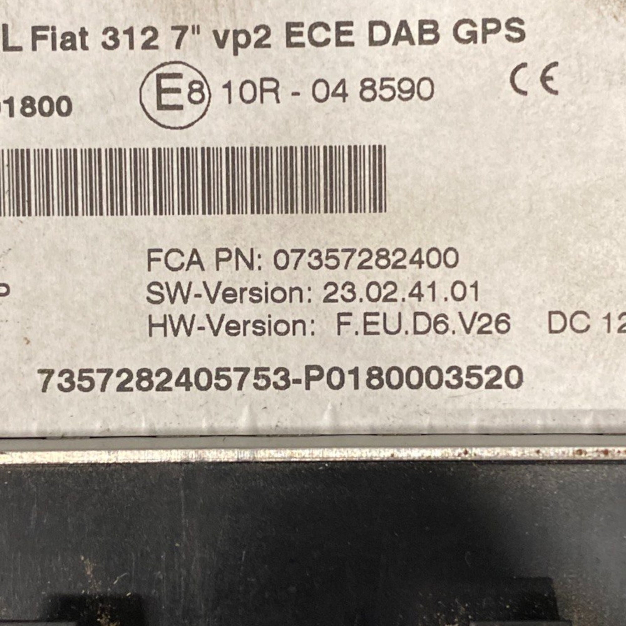 Schermo / display fiat 500e Cod: 07357282400 (2020-)