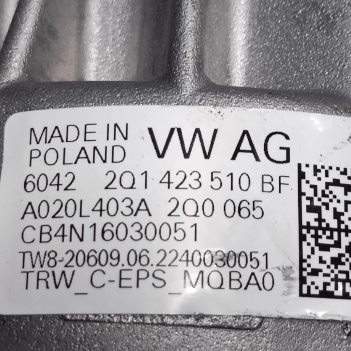 Piantone / canna sterzo + city volkswagen t - cross 1.0 benzina cod: 2q1423510bf (2019 - ) - F&P CRASH SRLS - Ricambi Usati