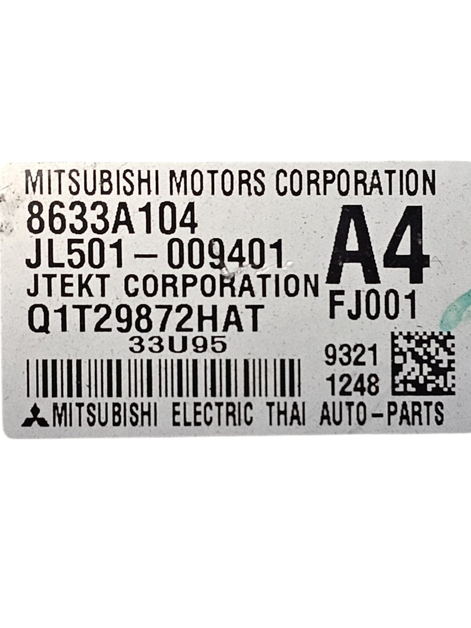 Piantone /Canna Sterzo con CITY Mitsubishi Space Star 1.0 Benzina Cod:8633A104 (2012 - >) - F&P CRASH SRLS - Ricambi Usati