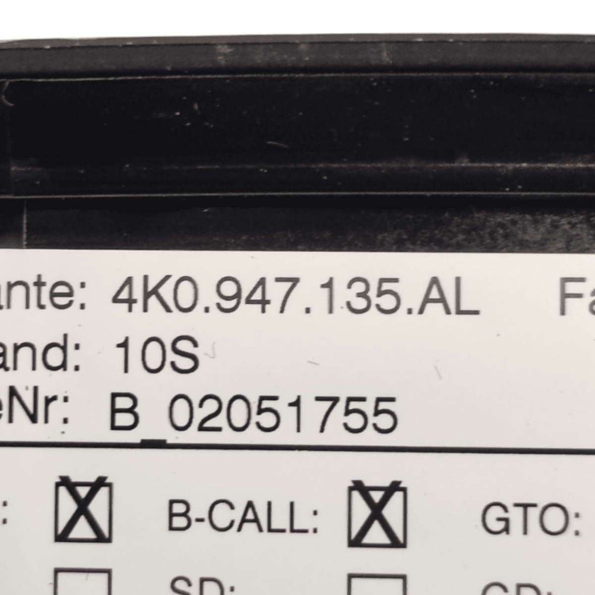 Plafoniera audi q8 cod: 4k0947135al (2018 - ) - F&P CRASH SRL - Ricambi Usati