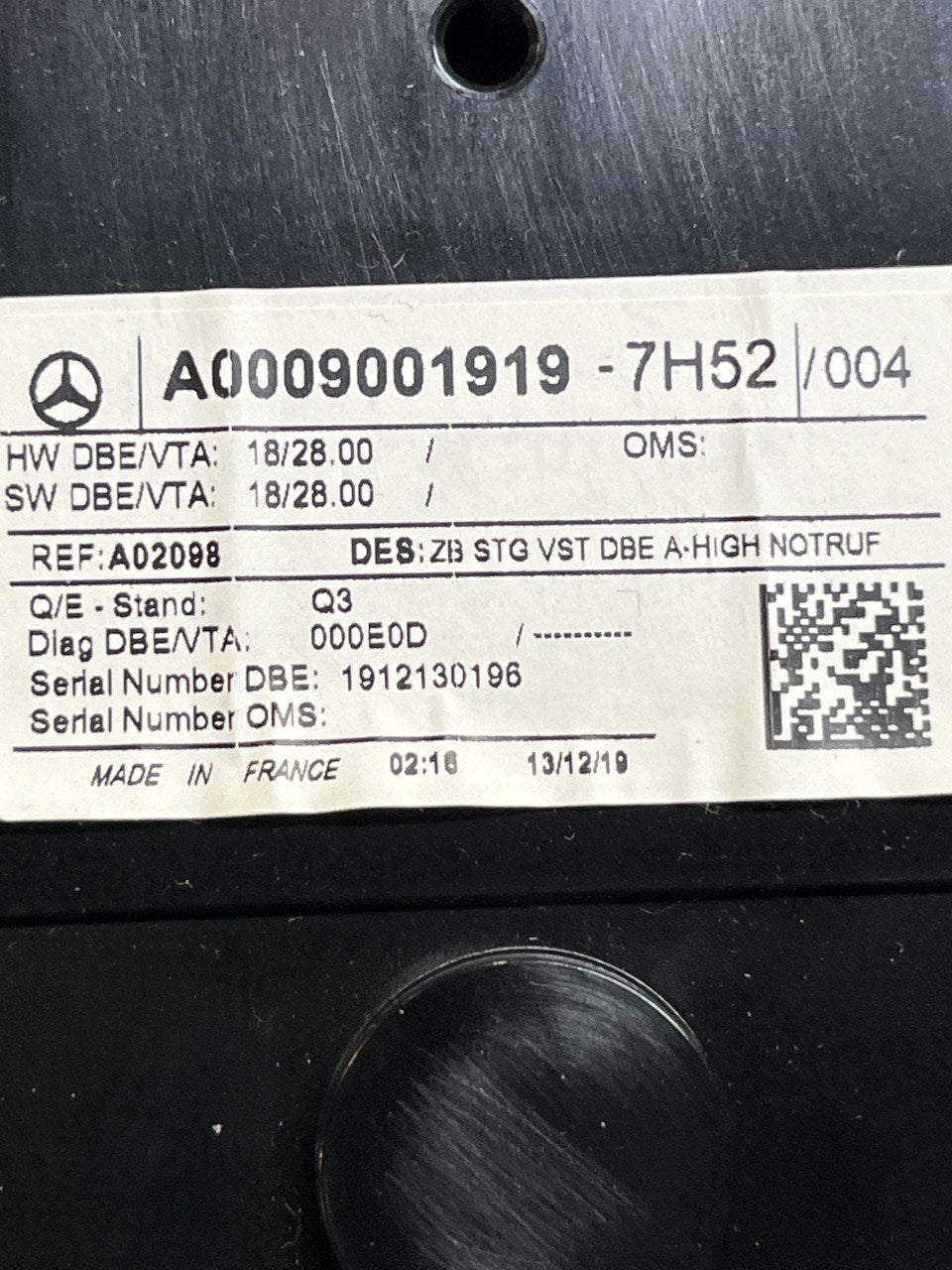 Plafoniera / Luce Interna Mercedes - Benz Classe A W177 / W247 (2018>) cod.A0009001919 - F&P CRASH SRLS - Ricambi Usati
