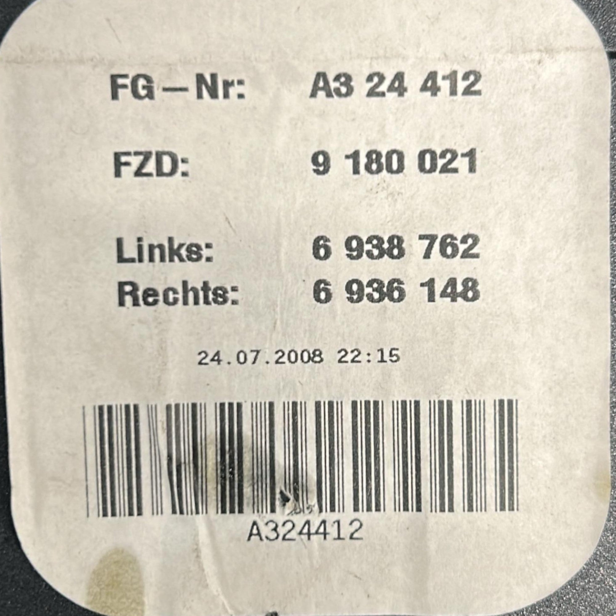Plafoniera Luci Interne BMW Serie 3 (E91) cod.6938762 (2005 > 2013) - F&P CRASH SRLS - Ricambi Usati
