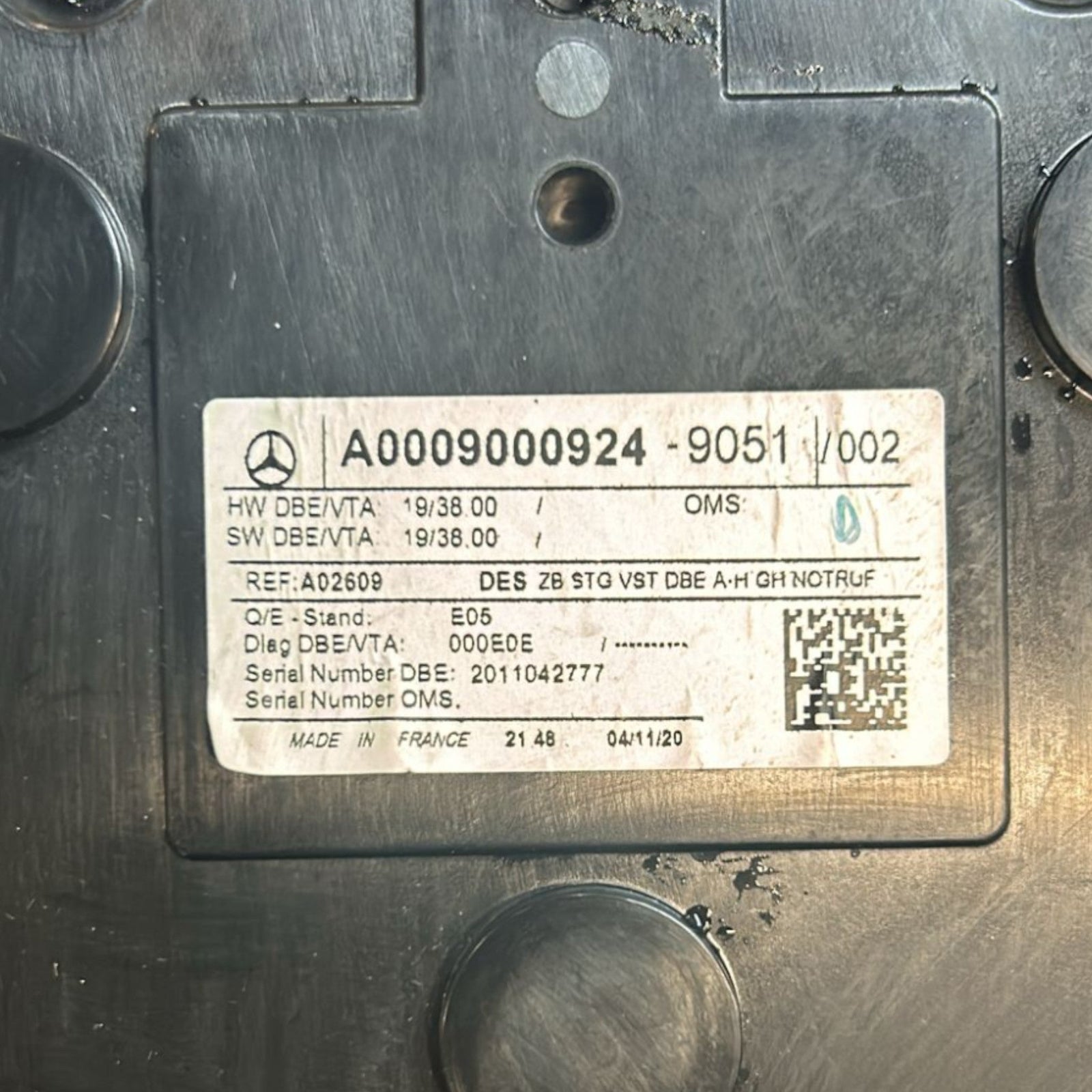 Plafoniera Luci Interne Mercedes Benz Classe B (W247) cod.A0009000924 (2019 > ) + Pulsante SOS - F&P CRASH SRLS - Ricambi Usati