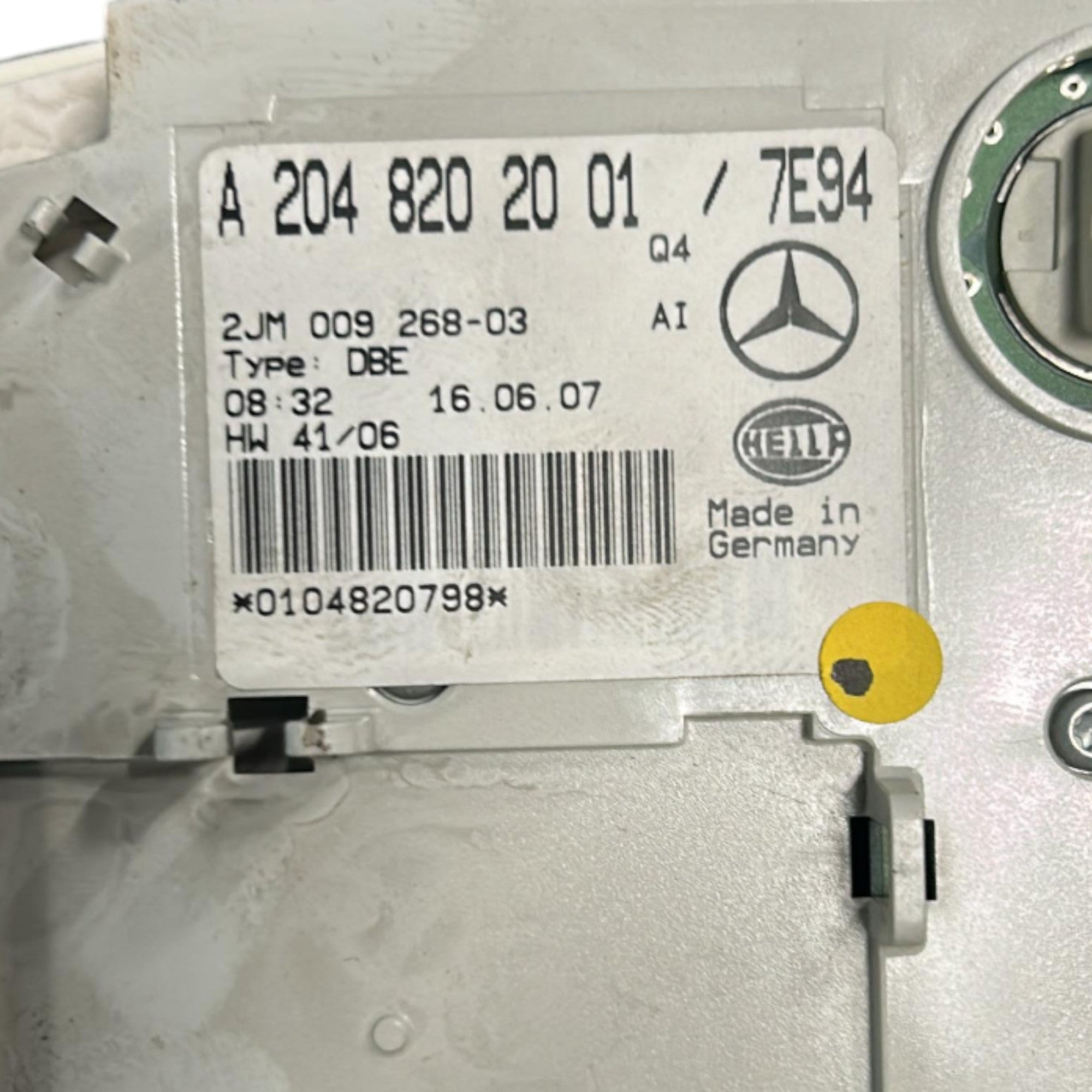 Plafoniera Luci Interne Mercedes Benz Classe C (W204) cod.A2048202001 (2007 > 2015) - F&P CRASH SRLS - Ricambi Usati