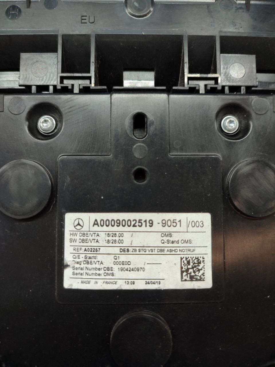 Ceiling light MERCEDES BENZ CLASS - A 2.0 2020 code: A0009002519 - F&P CRASH SRLS - Used Parts