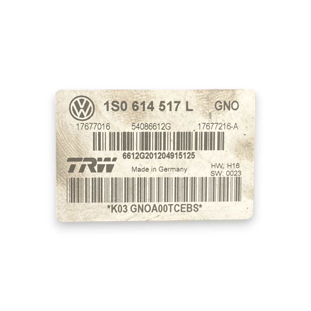 Pompa abs volkswagen up 1.0 benzina cod:1s0614517l (2011 - 2020) - F&P CRASH SRL - Ricambi Usati