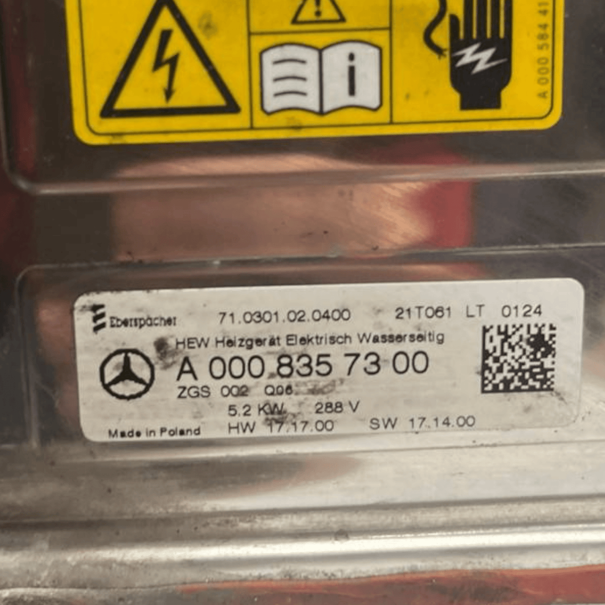 Heating Pump Battery Pack Mercedes - Benz Glc C253 2.0 Diesel - Hybrid (2016 to 2023) code: A0008357300 - F&P CRASH SRLS - Used Parts