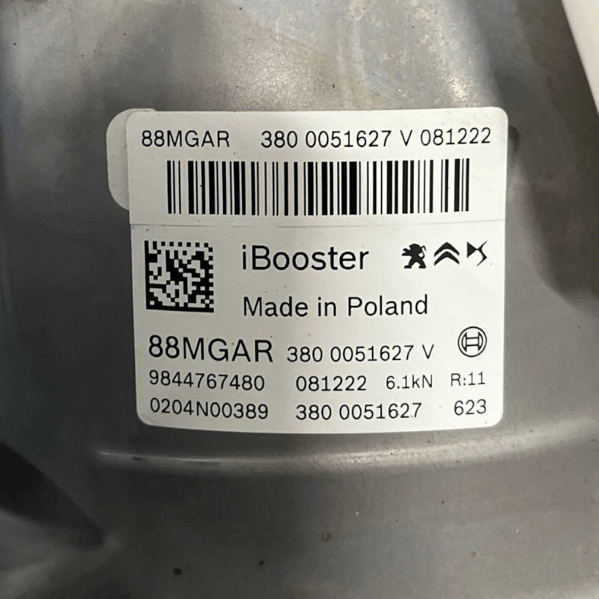 Pompa Servo Freno Peugeot 308 1.6 Benzina - Hybrid cod.9844767480 / 0204852044 (2022 - >) - F&P CRASH SRLS - Ricambi Usati