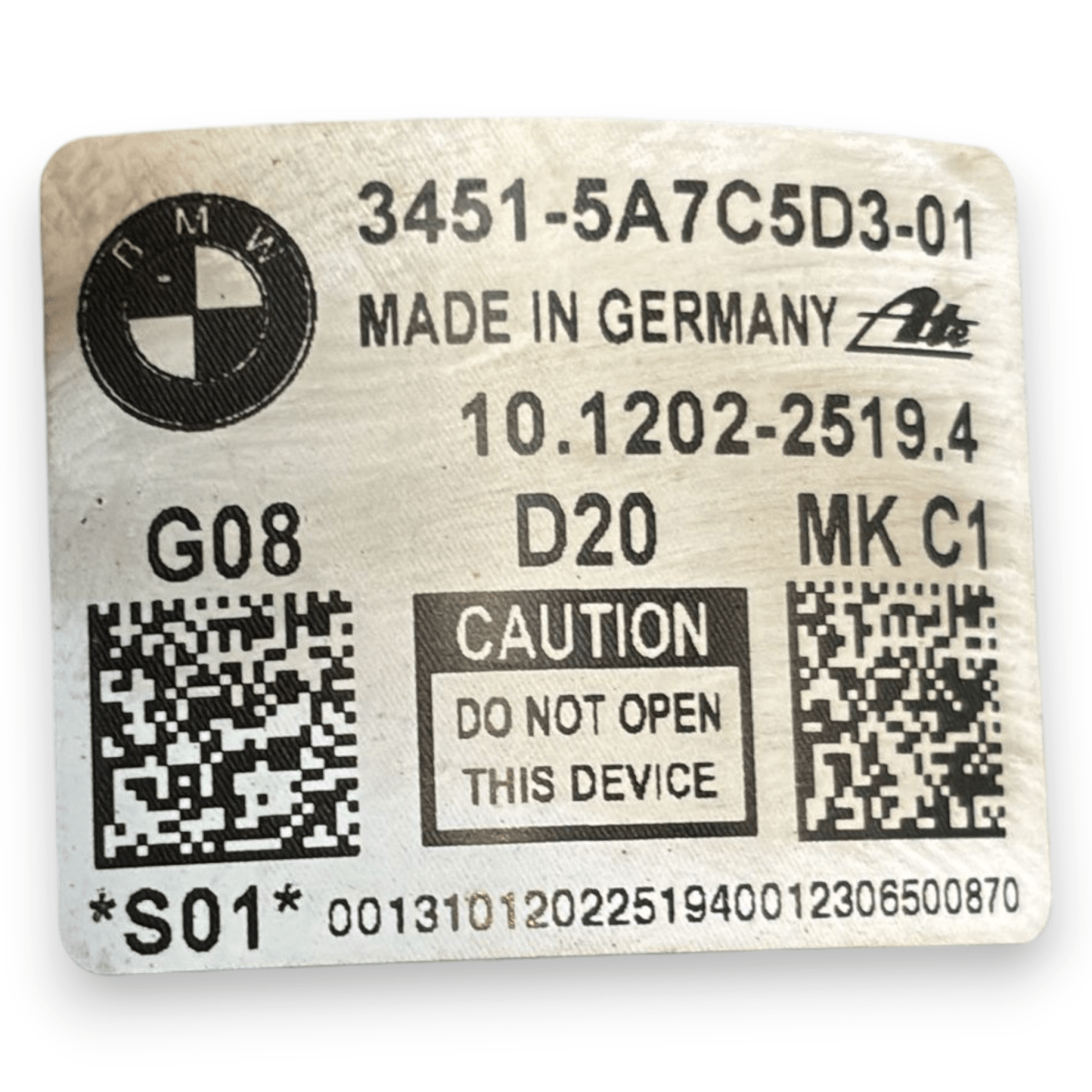 Pompa servofreno bmw ix3 g08 2.0 diesel cod:3451-5a7c5d3-01 (2021-) - F&P CRASH SRL - Ricambi Usati
