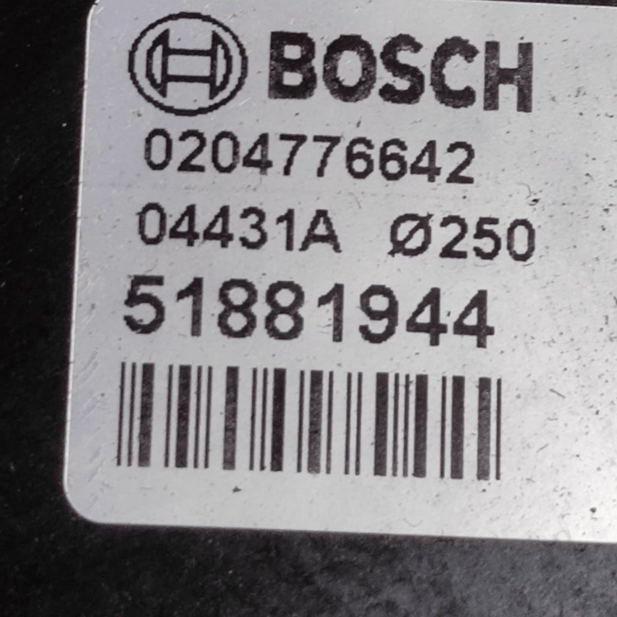 Pompa Servofreno Fiat 500L 1.3 Diesel COD: 51881944 (2012 - 2022) - F&P CRASH SRLS - Ricambi Usati