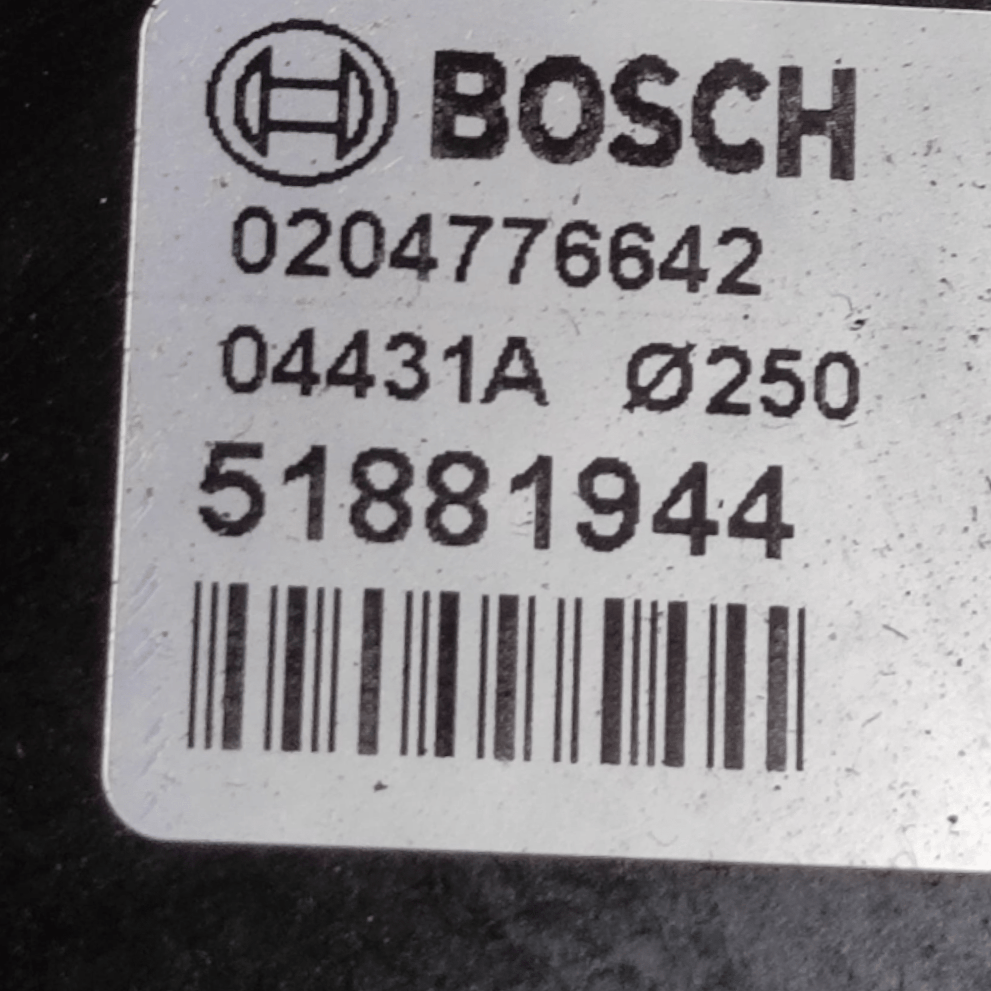Pompa Servofreno Fiat 500L 1.3 Diesel COD: 51881944 (2012 - 2022) - F&P CRASH SRLS - Ricambi Usati