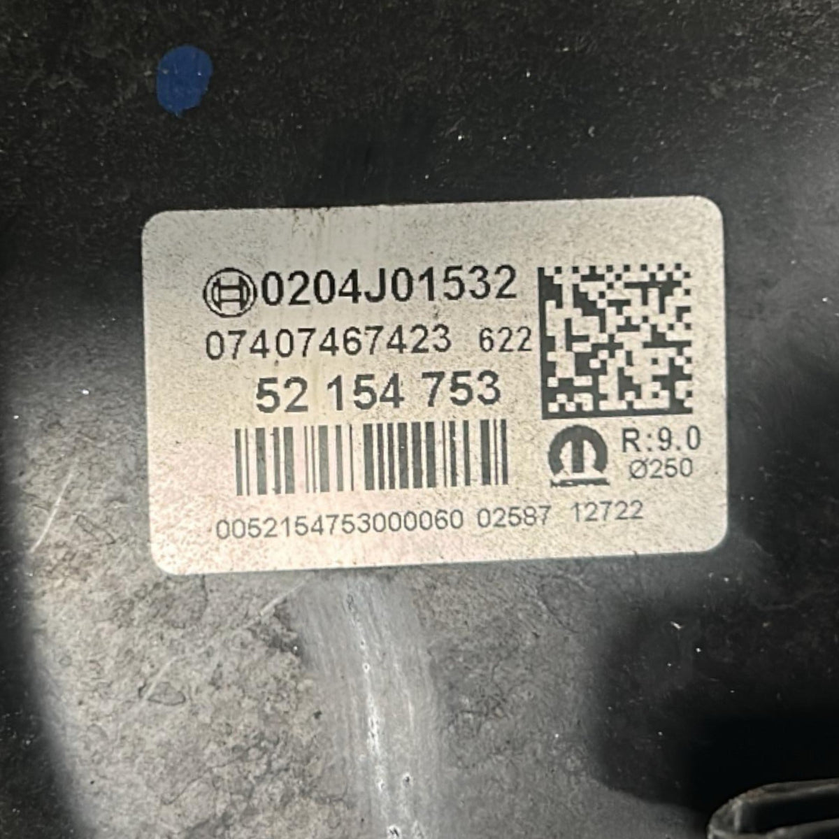 Fiat Tipo II brake booster part no. 52154753 1.0 Petrol (2015 > ) - F&P CRASH SRLS - Used Parts