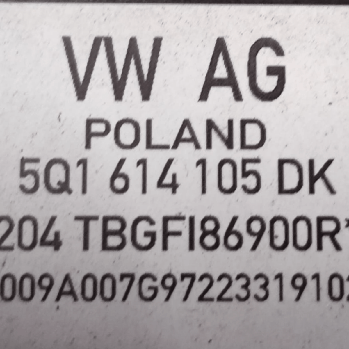 Pompa Servofreno Volkswagen Golf VII 1.6 Diesel COD: 5Q1614105DK (2012 - 2021) - F&P CRASH SRLS - Ricambi Usati