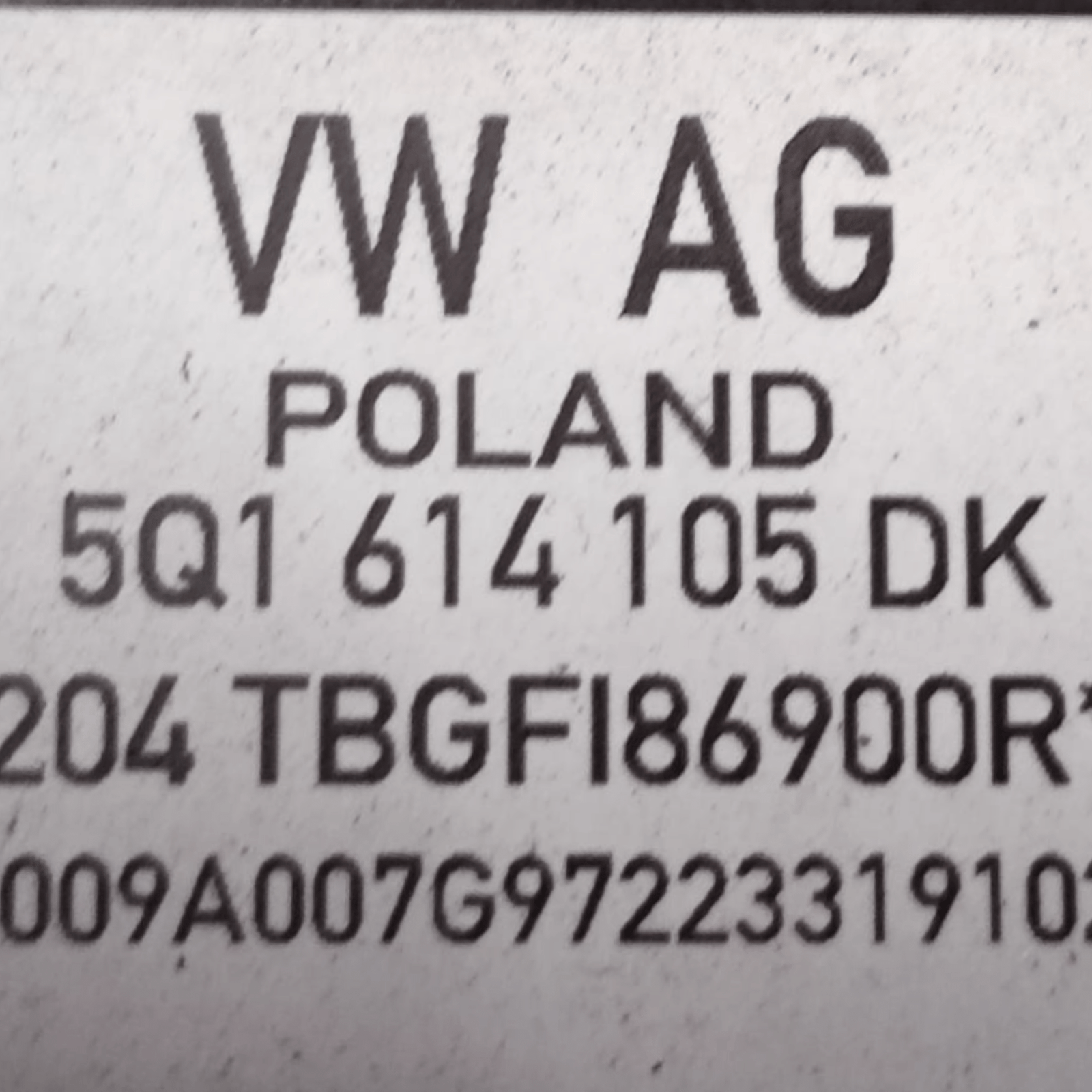 Pompa Servofreno Volkswagen Golf VII 1.6 Diesel COD: 5Q1614105DK (2012 - 2021) - F&P CRASH SRLS - Ricambi Usati