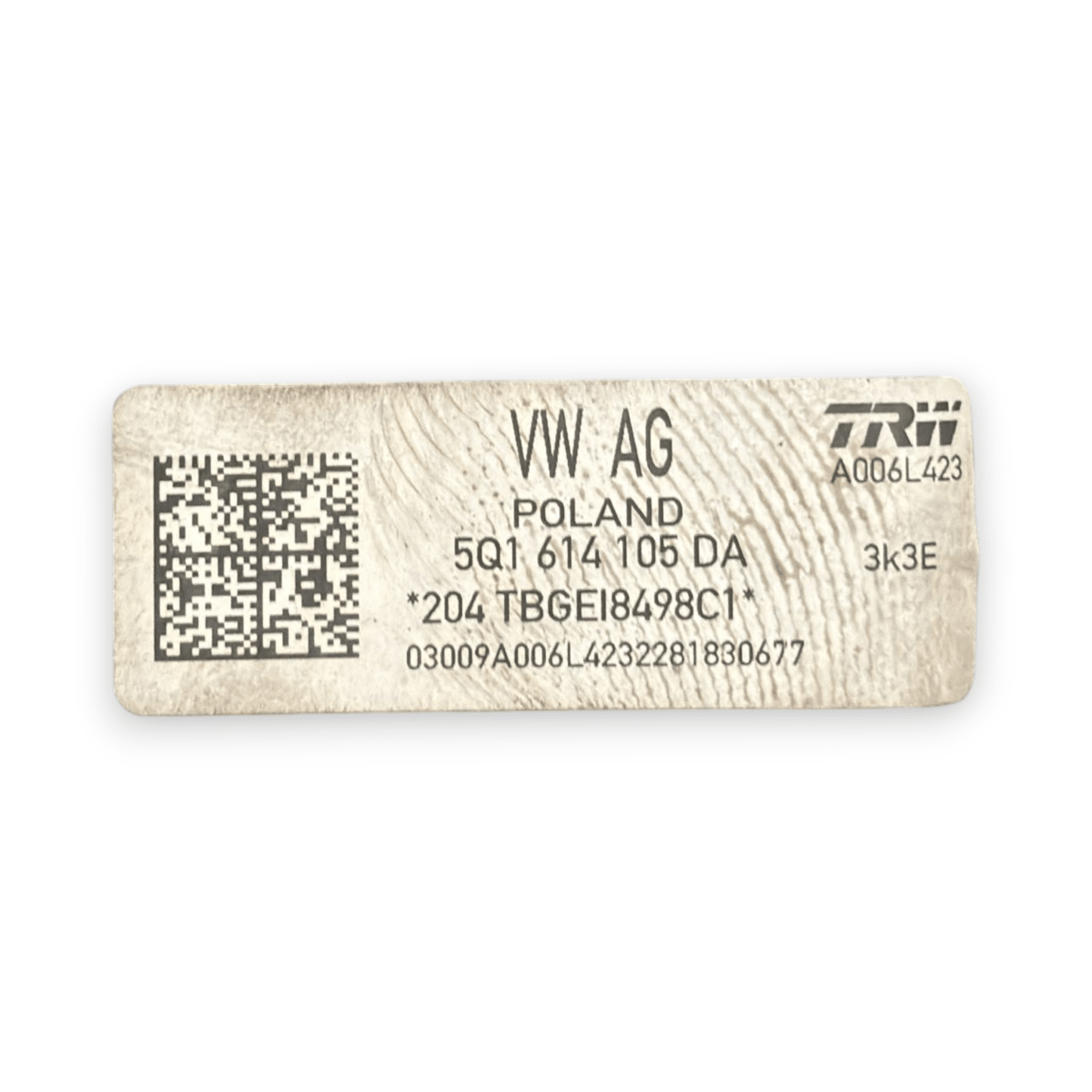 Pompa servofreno volkswagen golf VII 1.6 diesel cod:5q1614105da (2012 - 2021) - F&P CRASH SRL - Ricambi Usati