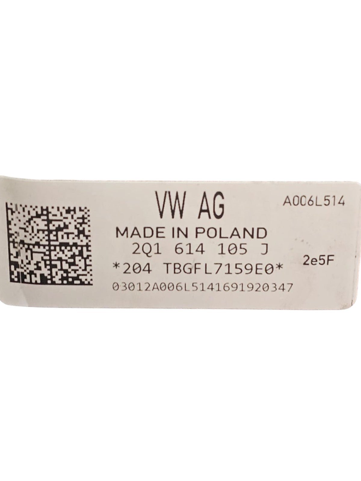 Pompa Servofreno Volkswagen T - Cross 1.6 Diesel Cod:2Q1614105J (2019 - >) - F&P CRASH SRLS - Ricambi Usati