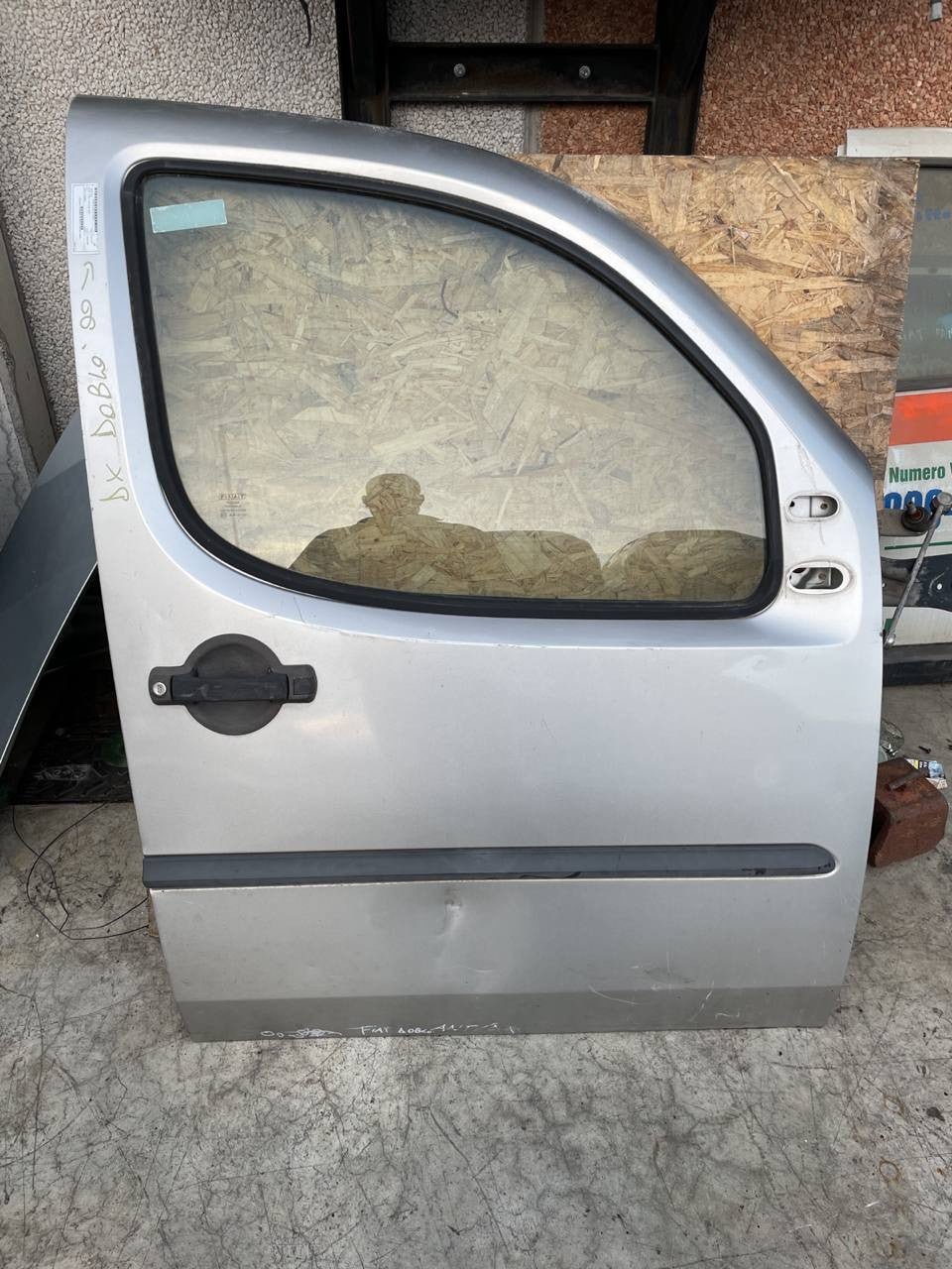 porta portiera anteriore destra fiat doblò 2000 2009 grigia - F&P CRASH SRLS - Ricambi Usati