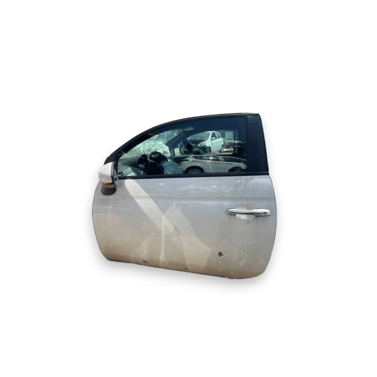 Porta / Portiera / Sportello anteriore sinistro (sx) Bianco Fiat 500 3 Porte (2007 al 2014) - F&P CRASH SRLS - Ricambi Usati