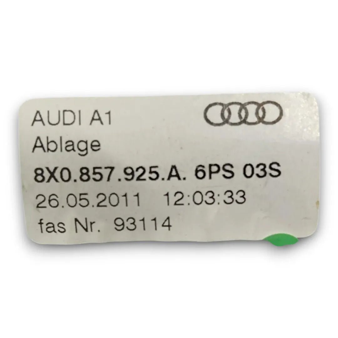 Dettaglio Portaoggetti cruscotto superiore Audi A1 8X 2010–2019 OEM 8X0857925A6PS - foto 4