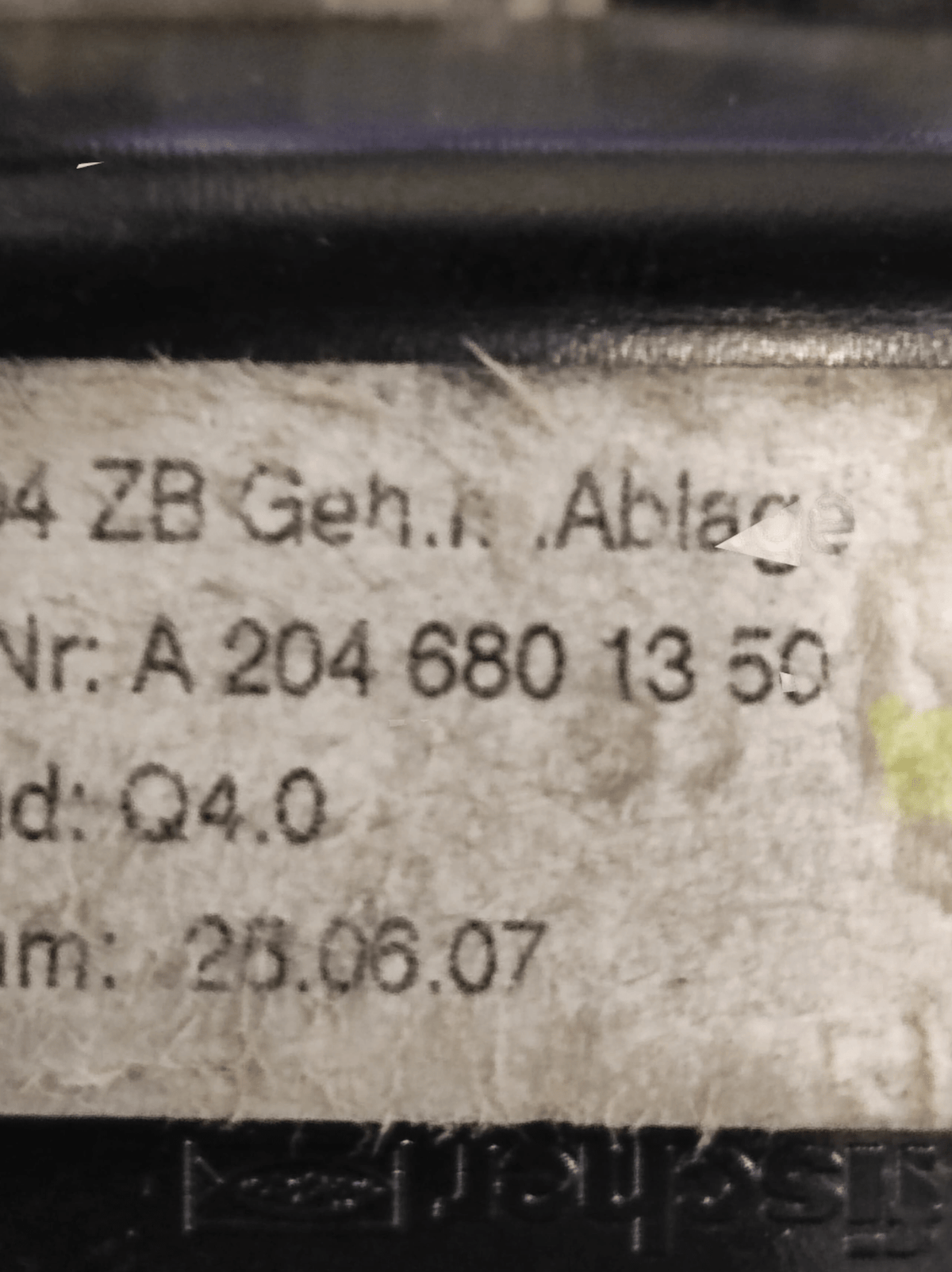 Mercedes Class C W204 Storage Compartment COD: A2046801350 (2007 - 2015) - F&P CRASH SRLS - Used Parts
