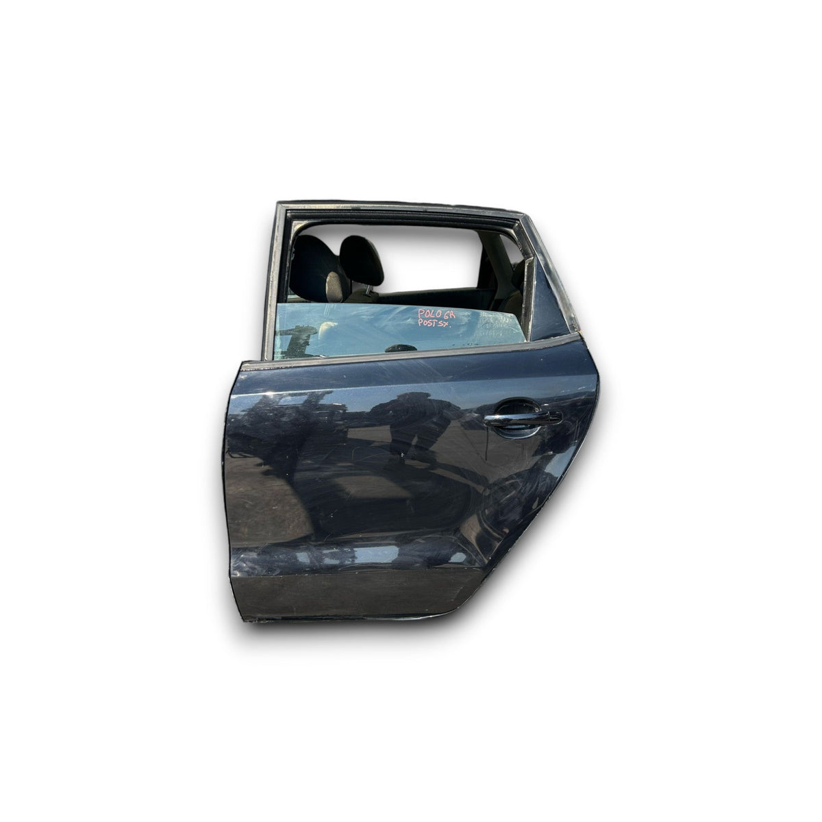 Portiera Posteriore Sinistro Nera Volkswagen Polo 6R (2009 &gt; 2017) Porta / Sportello - F&amp;P CRASH SRLS - Ricambi Usati