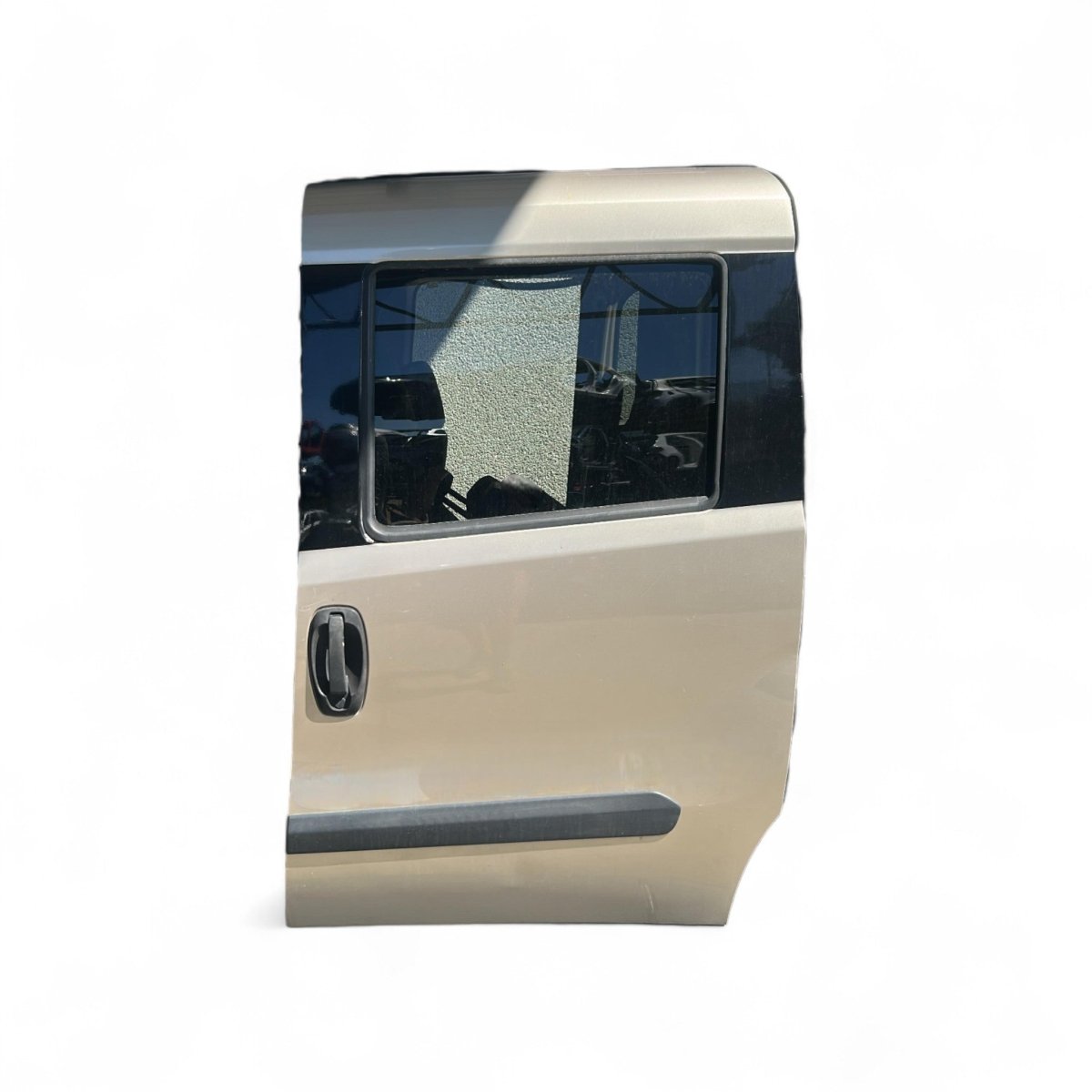 Portiera scorrevole posteriore sinistra Fiat Doblo II (2009 > 2015) grigio chiaro (vetrato) porta / sportello - F&P CRASH SRLS - Ricambi Usati