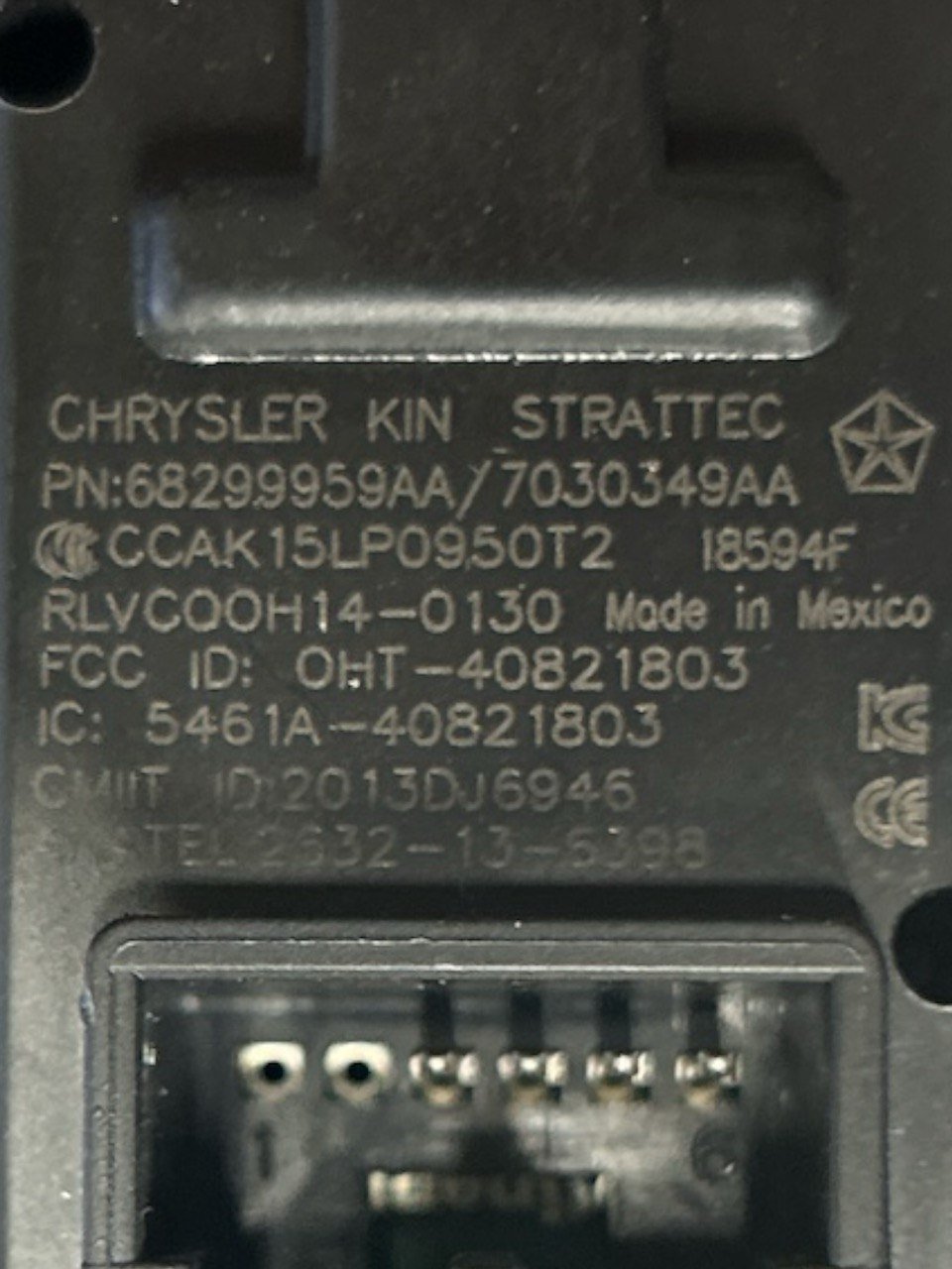 Pulsante Accensione Start / Stop Jeep Grand Cherokee (2011 > ) cod . 68299959AA - F&P CRASH SRLS - Ricambi Usati