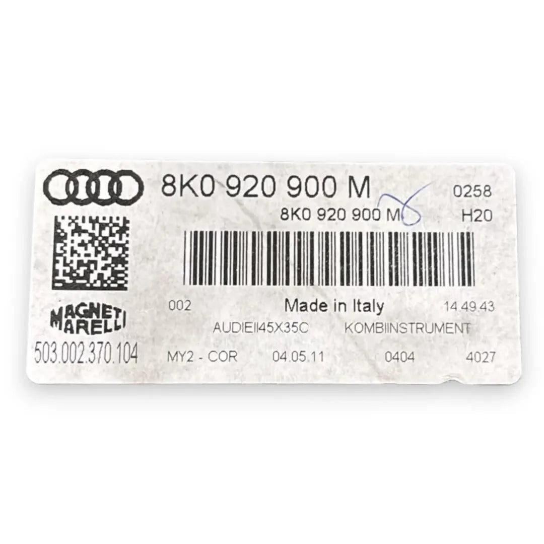 Dettaglio Quadro strumenti Audi A4 8K 2007–2013 cod. 8K0920900M - foto 3