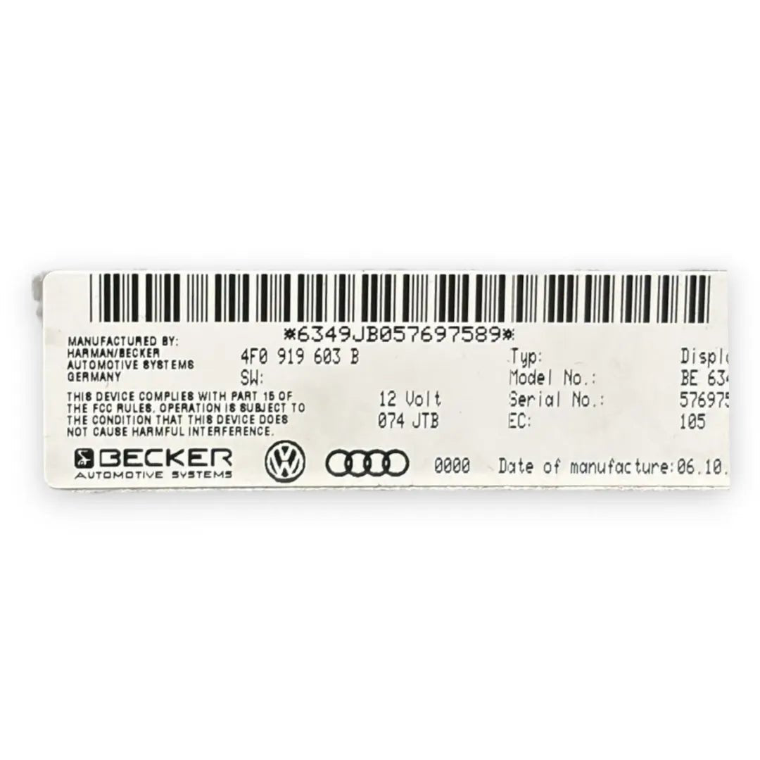 Dettaglio Quadro strumenti completo Audi A6 Allroad 4F 2006–2008 cod. 5550007301 - foto 3