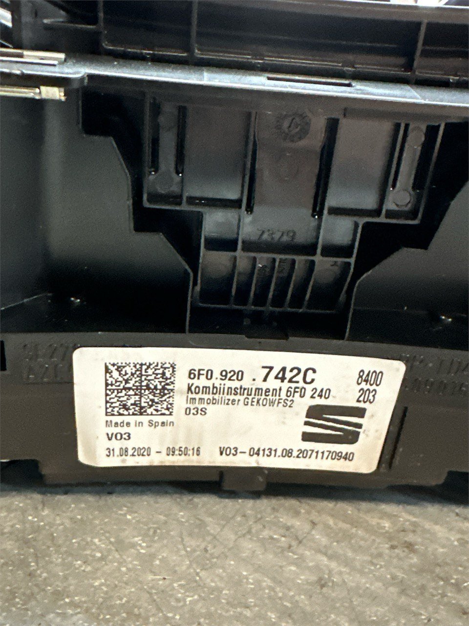 Quadro strumenti / Tachimetro Seat Ibiza 1.0 tgi (KJ7 - 2020) cod: 6f0920742c - F&P CRASH SRLS - Ricambi Usati