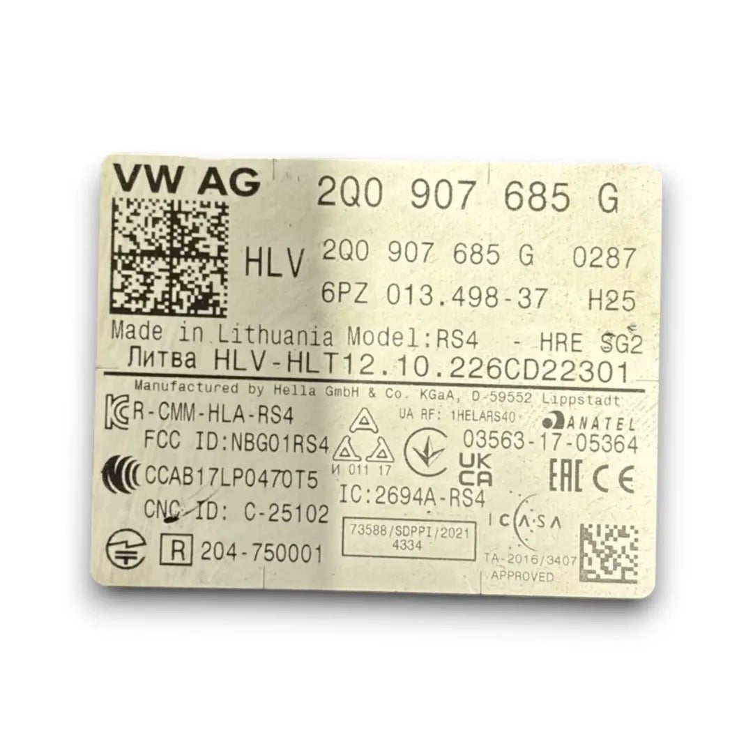 Radar angolo cieco posteriore laterale sinistro Skoda Octavia dal 2020 OEM 2Q0907685G - F&P CRASH SRL - Ricambi Usati