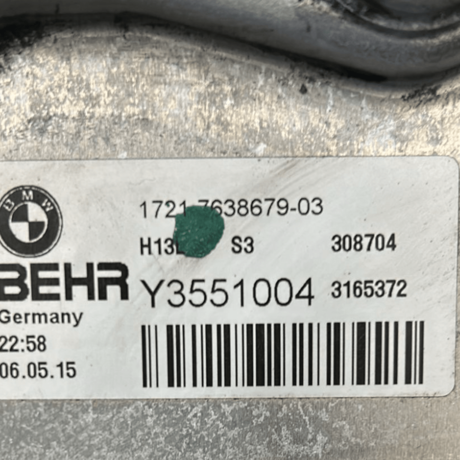 Oil Radiator Bmw Series 6 Gran Coupé 3.0 Gasoline code:7638679 - 03 (2012 > 2018) - F&P CRASH SRLS - Used Parts