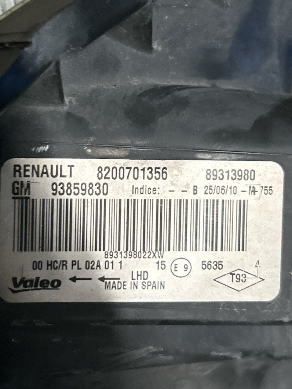 Renault Trafic II (2001 > 2014) cod.8200701356 Faro / Fanale Alogeno Anteriore Destro - F&P CRASH SRLS - Ricambi Usati