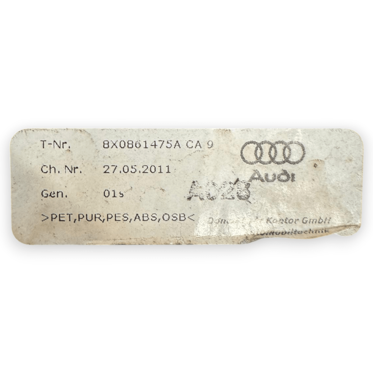 Ripiano / cappelliera Audi A1 (8X) cod.8X0861475A (2010 - 2018) - F&P CRASH SRL - Ricambi Usati