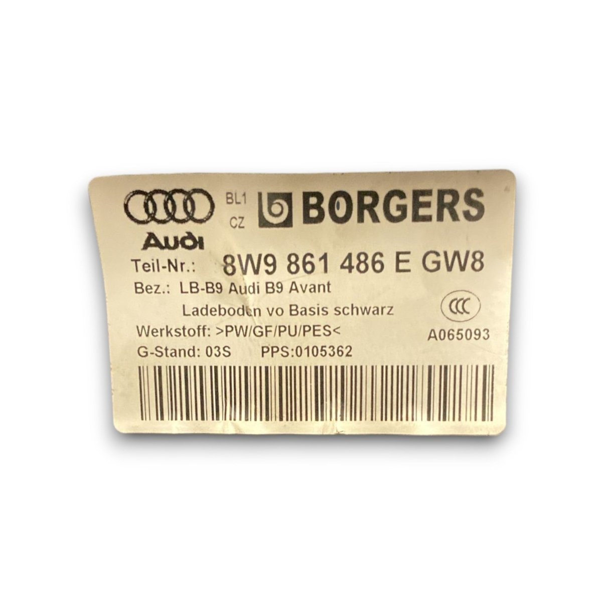 Ripiano / cappelliera audi a4 b9 cod . 8W9861486E (2015 > 2024) - F&P CRASH SRL - Ricambi Usati