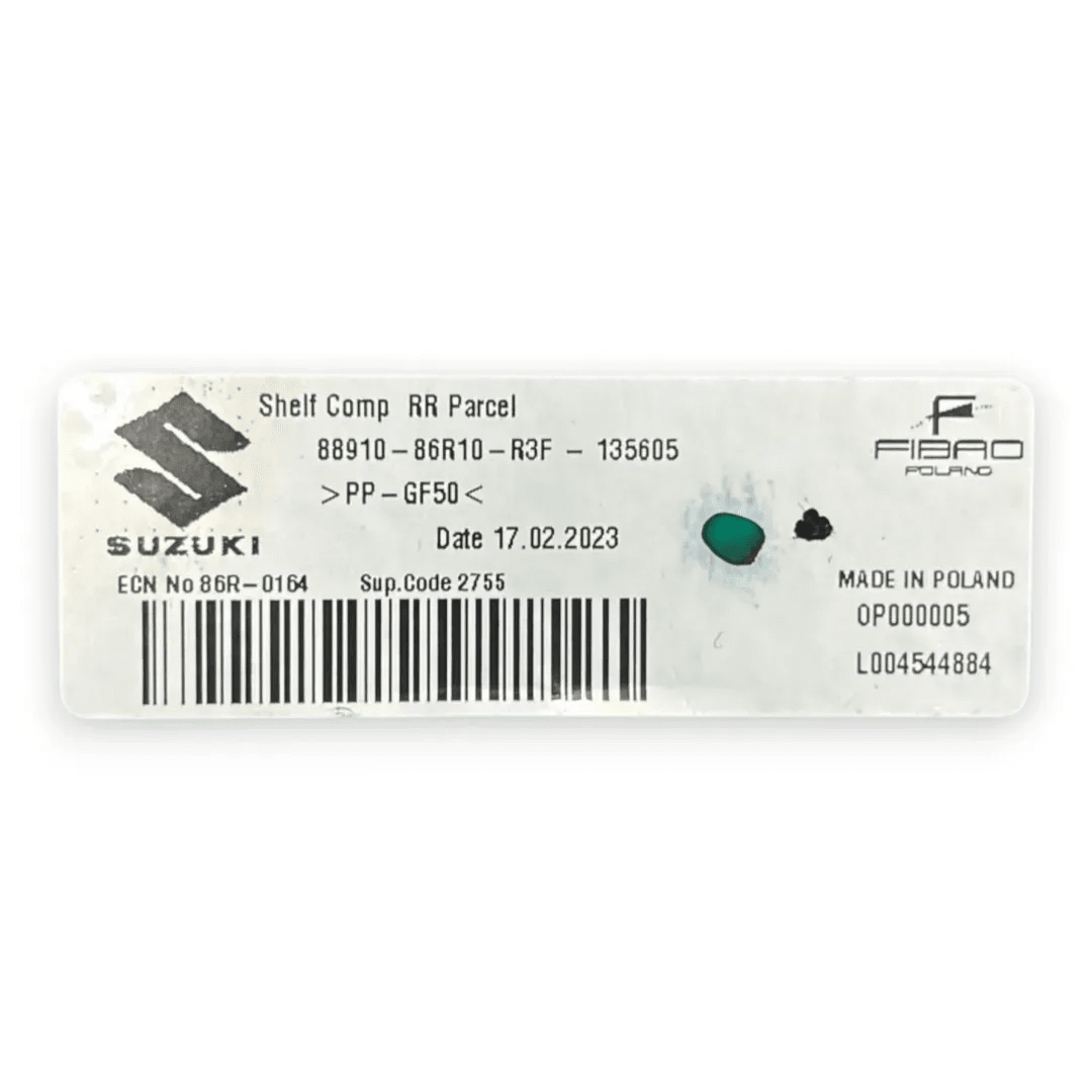 Ripiano cappelliera Suzuki Vitara OEM 8891086R10R3F - F&P CRASH SRL - Ricambi Usati
