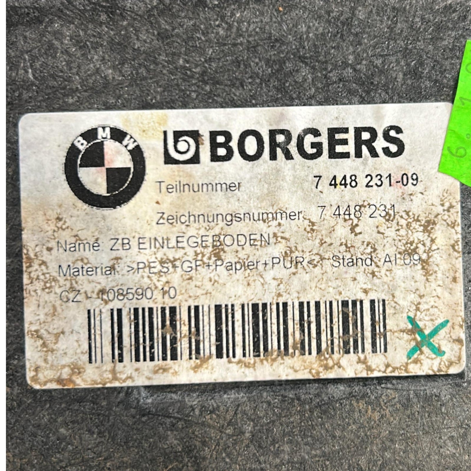 Ripiano / Tappeto Bagagliaio BMW Serie 1 (F40) cod.7448231 - 09 (2019 > ) - F&P CRASH SRLS - Ricambi Usati