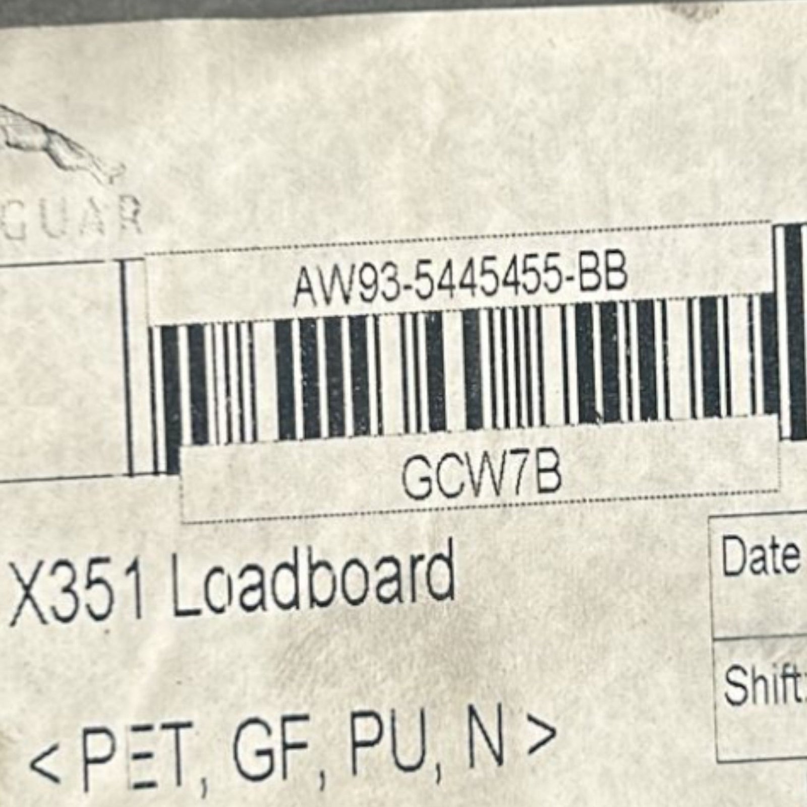 Ripiano / Tappeto Bagagliaio Jaguar XJ (X351) cod.AW93 - 5445455 - BB (2009 > 2019) - F&P CRASH SRLS - Ricambi Usati