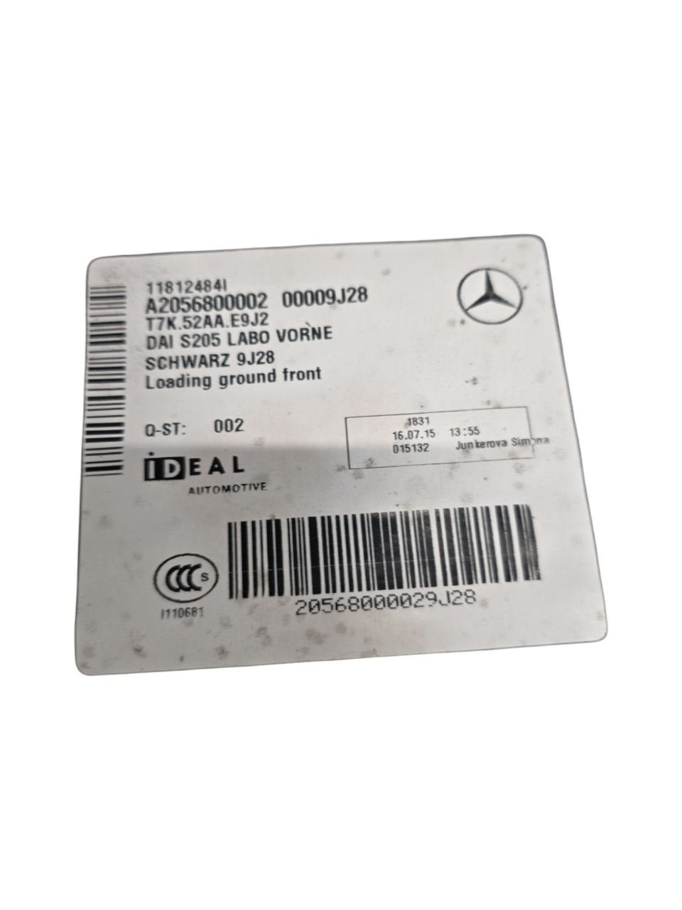 Ripiano / Tappeto Bagagliaio Mercedes - Benz Classe C w205 ( 2014 - 2021 ) Cod : A2056800002 - F&P CRASH SRLS - Ricambi Usati