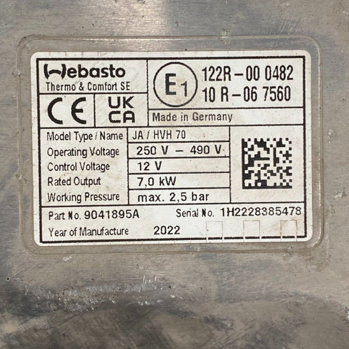 Riscaldatore batteria alta tensione jaguar i - pace elettrico Cod: j9d3 - 18k600 - ad (2018 - ) - F&P CRASH SRLS - Ricambi Usati