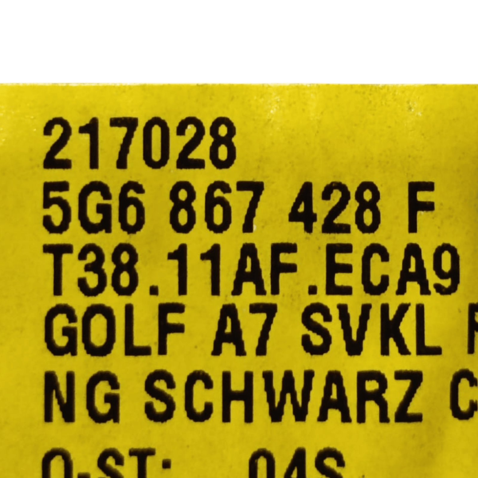 Right Trunk Lining Volkswagen Golf VII CODE: 5G6867428F (2012 - 2019) - F&P CRASH SRLS - Used Parts