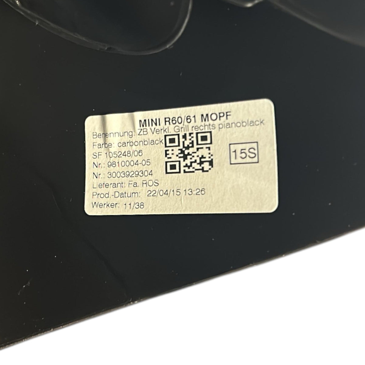 Air Vent Cover Right Mini Countryman (R60) code.9810004 (2010 > 2017) - F&P CRASH SRLS - Used Parts